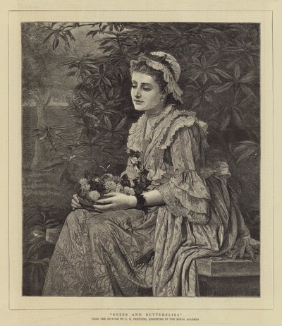 الورود والفراشات بواسطة تشارلز إدوارد بيروجيني